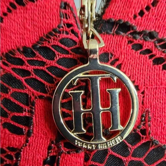 Tommy Hilfiger Red Lace Drop Waist A-Line Dress Size 14 NWOT - Picture 6 of 11